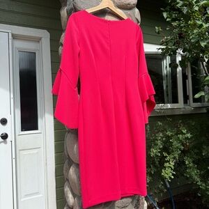 Vince Camuto Pink Sheath Dress with Bell Sleeves Women’s Size 6